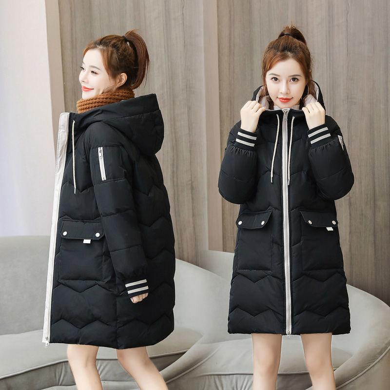 Down cotton jacket women's winter clothes new cotton clothes women's mid-length loose thickened student padded jacket women's jacket