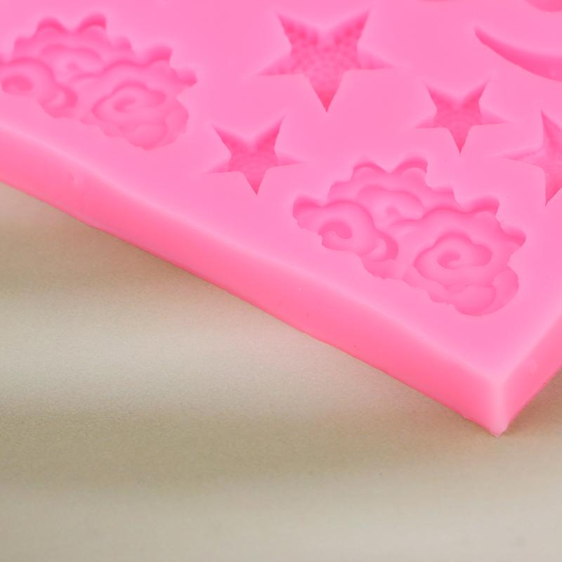 1Pc Fondant Silicone Cake Mold Cloud Star Moon Chocolate Molds Clouds Mould Cake Decorating Accessories Diy Tools
