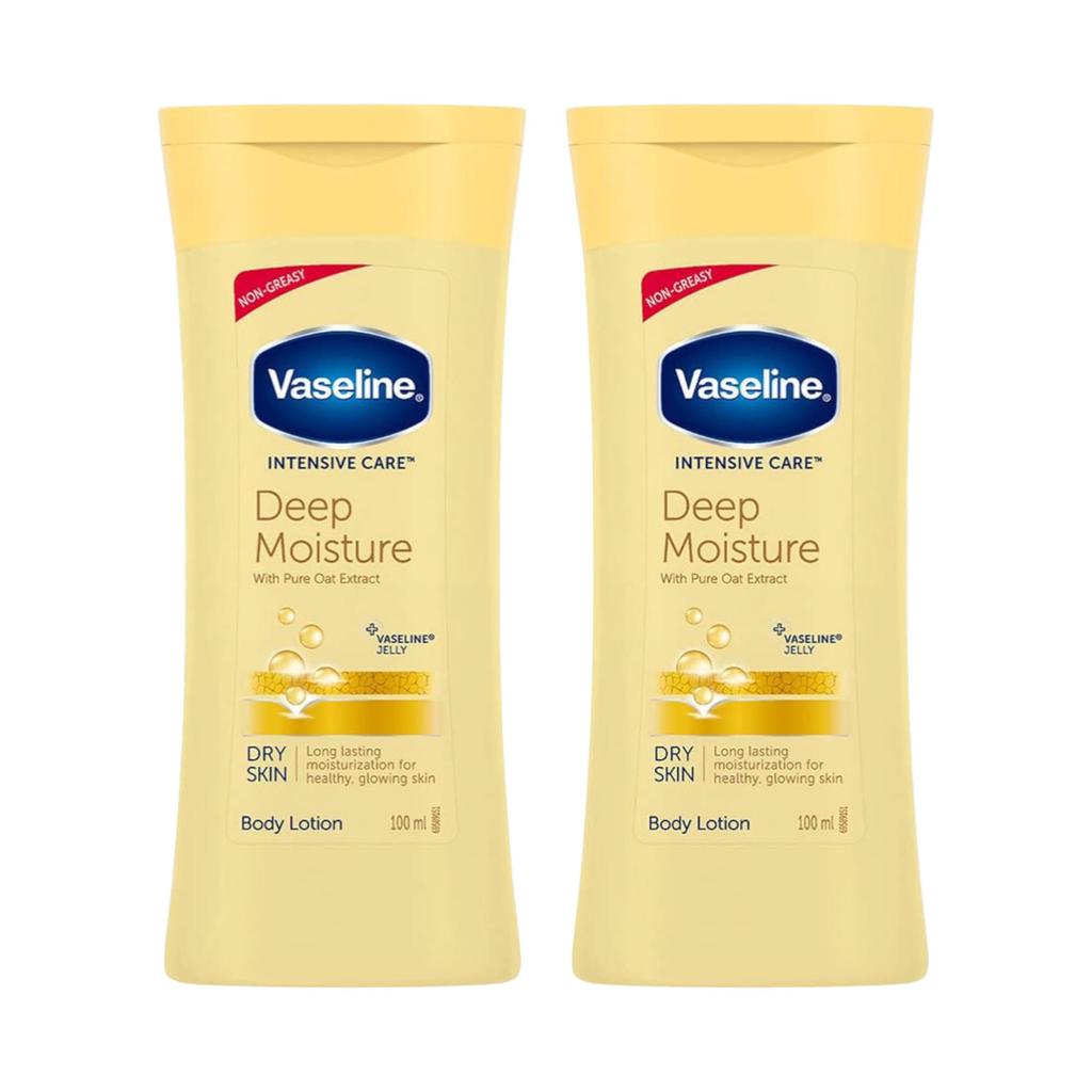 Vaseline Intensive Care Deep Moisture Body Lotion 100 ml Pack of 2 Long-Lasting Hydrating Skin Care