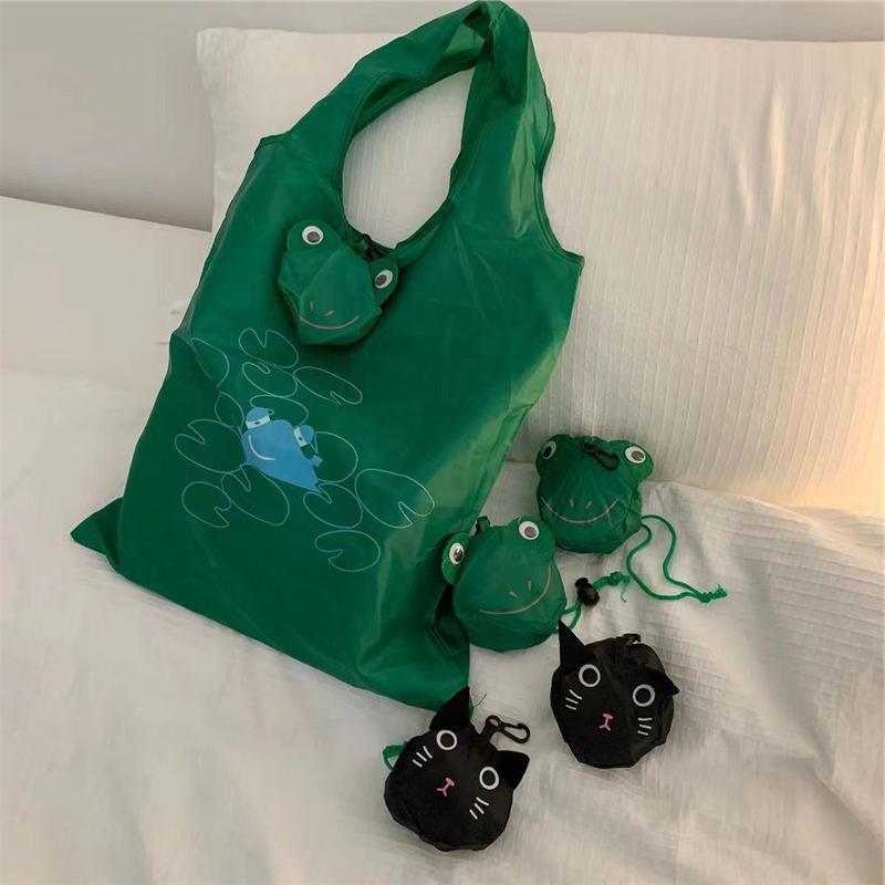 Cartoon Foldable Shopping Bag Portable Large Capacity Supermarket Eco-Friendly Bag