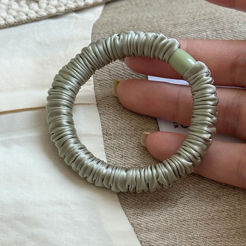 1 pieza Nuevas Bandas de Pelo de Seda Coreanas de Alta Calidad Diademas Mujeres Niñas Dulce Color Puro Bandas Elásticas de Goma Cuerdas para el Pelo Accesorios