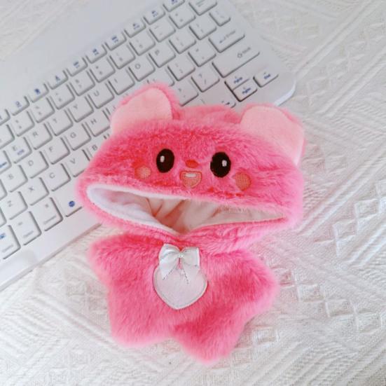10CM Doll Jumpsuit Hooded Hat Mini Bodysuit Cute Cartoon One-piece Set Soft Cloth Cotton Stuffed