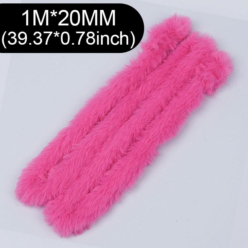 1m 20mm Plush Stuffed Rabbit Plush Iron Wire Strip Stick Furry Hand Craft Diy Miniature Animals Pets Fluffy Toys Twisting Sticks