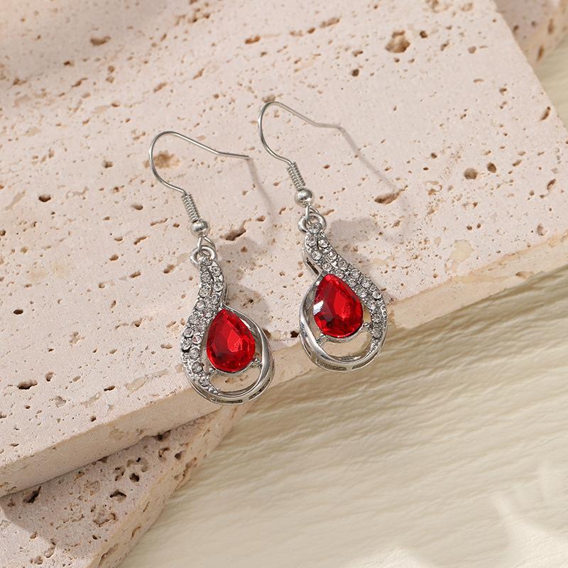 Bunte Zirkon-Ohrringe, Persönlichkeit, bunte Strass-Ohrringe, Quasten, lange Ohrringe, Damen