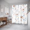 Amm Watercolor Floral Shower Curtain Pink Coral White Flower Shower Curtains For Bathroom Modern Simple Cute Herb Plant Leaf Wat
