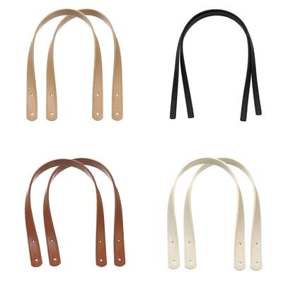 2-Pack 45cm Pu Faux Leather Straight Bag Straps, Studded Style DIY Handmade Bag Accessories