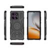 For Motorola Edge 60 Pro 5G Magnetic Case Rotating Metal Kickstand Shockproof PC+TPU Phone Back Cover