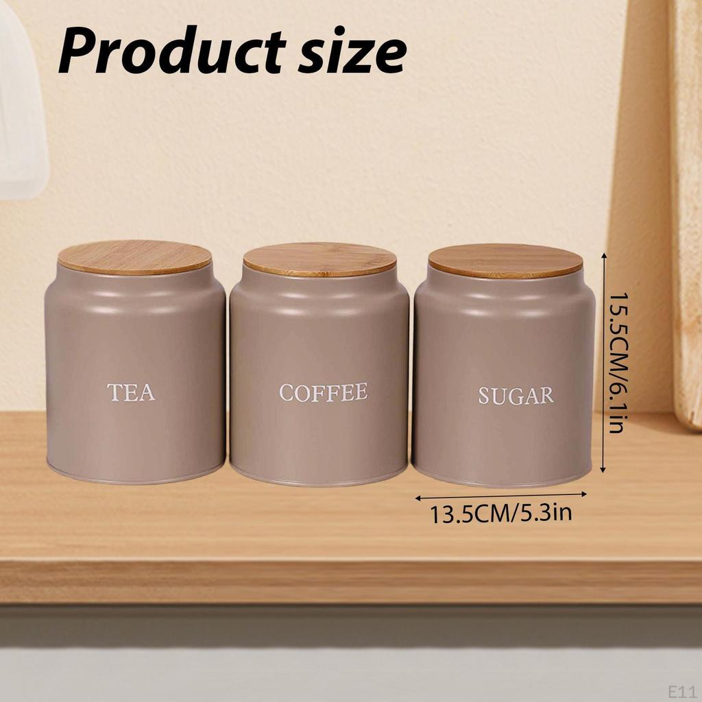 3 Stück Lebensmittelaufbewahrungsbehälter Eisenbehälter Schrankflaschen Organizer Küchenkanister für Zuhause