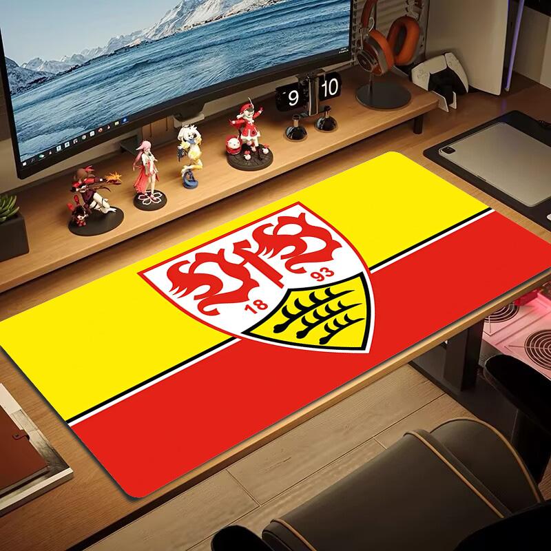 VfB Stuttgart Druck Kissen Rutschfest Laptop Tablet Großes Mauspadd XXL Matte Mini-PC Spielmatte Mit Verriegeltem Rand
