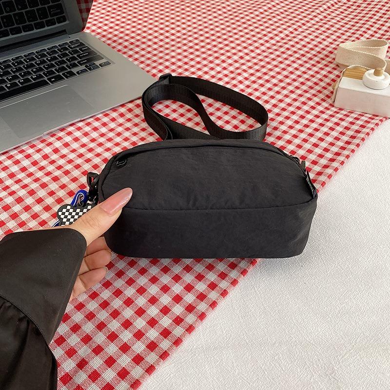 New Macaron nylon small square bag waterproof and lightweight cloth bag women's casual shoulder messenger mobile phone bag