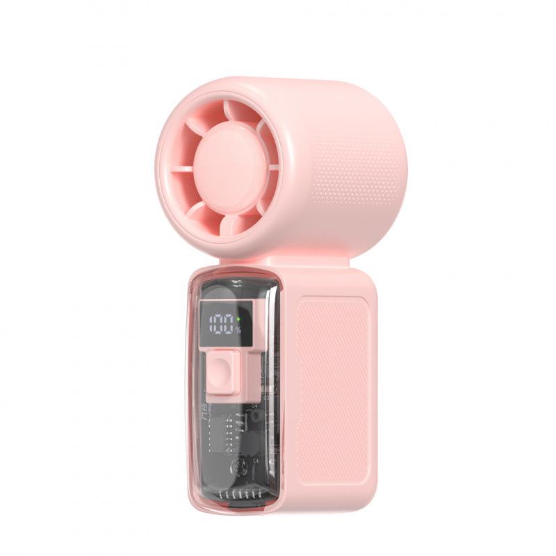 

High-Speed Portable Folding Turbine Fan: Mini USB Handheld Pocket Fan for Strong Outdoor Wind Power 40*45*95 розовый