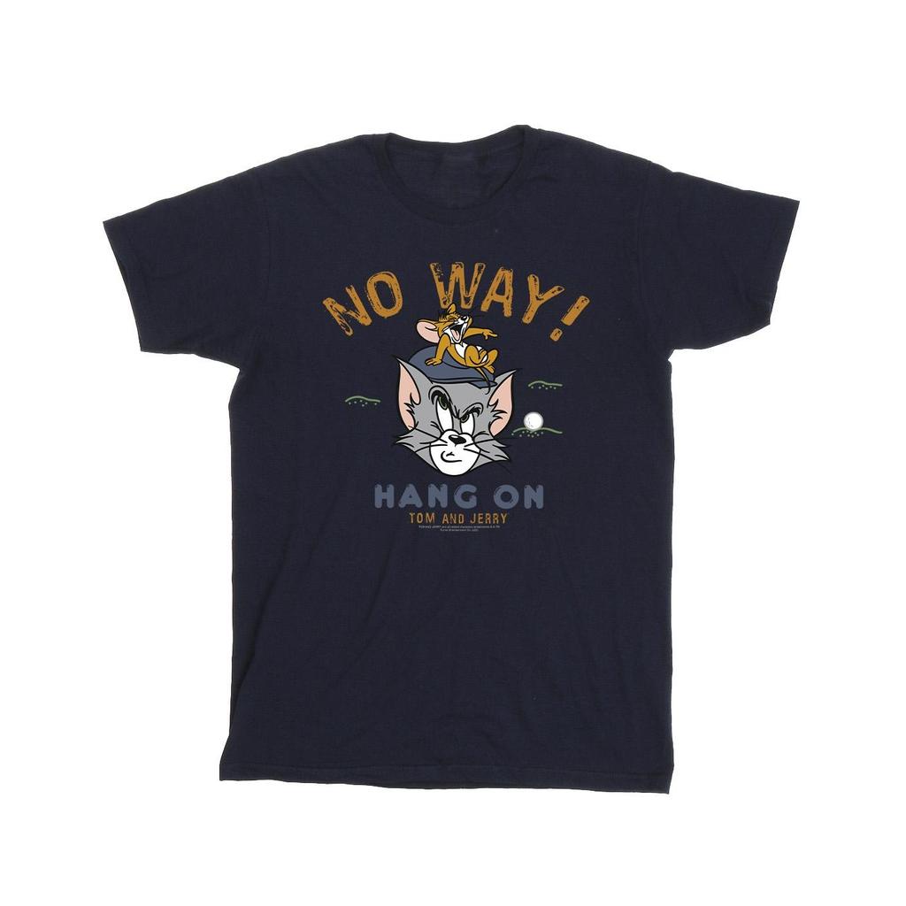 Tom and Jerry Camiseta de Golfe Masculina Hang On