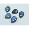 12X16MM Natural Labradorite Blue Fire Pear Cabochon Loose Gemstone 5Pcs Lot C-1100