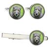 Irish Wolfhound - Cufflinks and Tie with Your Photo, a Suit Decoration, Men's Jewelry from the Brand.