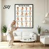 Tai Chi Chair Exercise Poster Workout Unframed Routine Clear Visual Instructions Low Impact Guide Seated Chart for Seniors Beginners Gentle