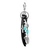 Elegant Cow Head Horseshoe Keychain Adorned With Delicate Leaves Bull Head And Stylish Fringes For Daily Use