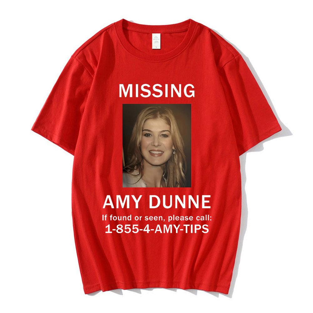 

Amy Dunne Missing Poster Hip Hop Rapper Unisex Women Tshirt ONeck Short Sleeves Summer Fashion Casual Unisex Oversized Tshirt S