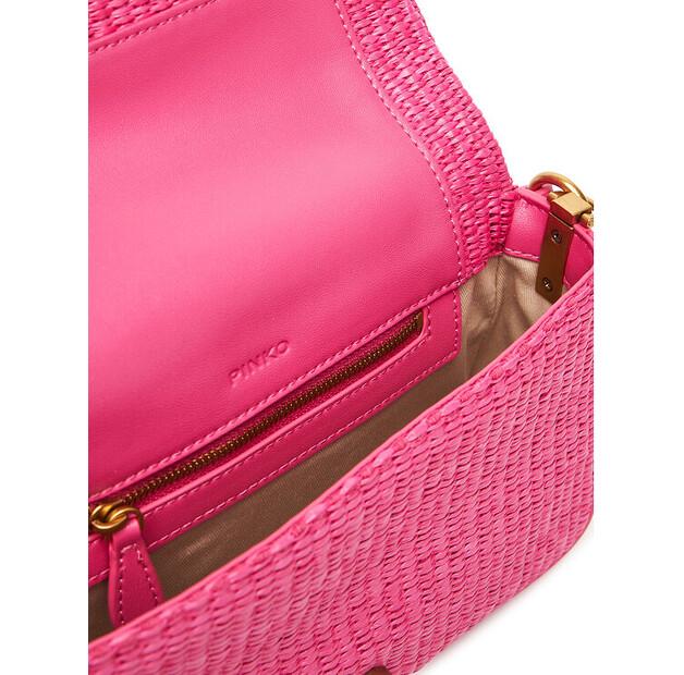 Bag PINKO Love One Mini Slouchy Fl PE 25 PLTT 104340 A2CF Pink