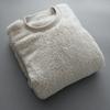 Men's Warm Long Sleeve Outdoor Round Neck Plush Top Warm Long Sleeve