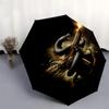1pc Golden Serpent Gun Artwork Umbrella with Plastic Handle, Suitable for All Seasons Outdoor PT414