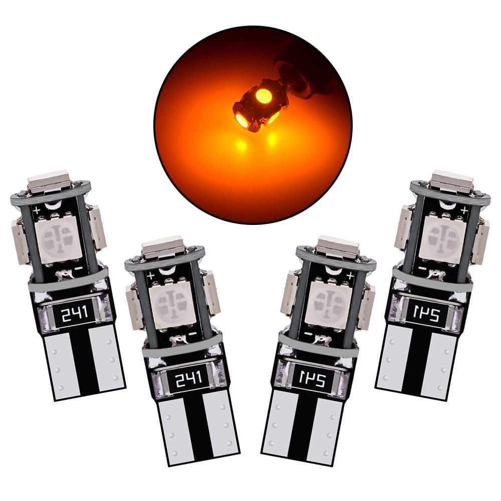 Canbus Weiß Blau Rot Gelb Grün T10 5smd 5050 Led Auto Licht W5w 194 241 Fehler Glühbirnen