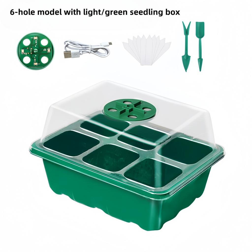12/6 Hole Seedling Box Rectangular Breathable With Light Seedling Extractor For Vegetable Succulent Horticultural Planting Tray