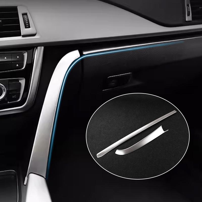 Für BMW 3 4er 3GT F30 F31 F32 Innenraum Handschuhfach Beifahrer Werkzeugkasten Zierleisten Pailletten Dekorabdeckung Zierleiste Auto Styling Zubehör