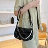 Solid Color Bowknot Shoulder Bucket Bag Korean Style Bow Tote Bag Women Armpit Bag  Office Worker
