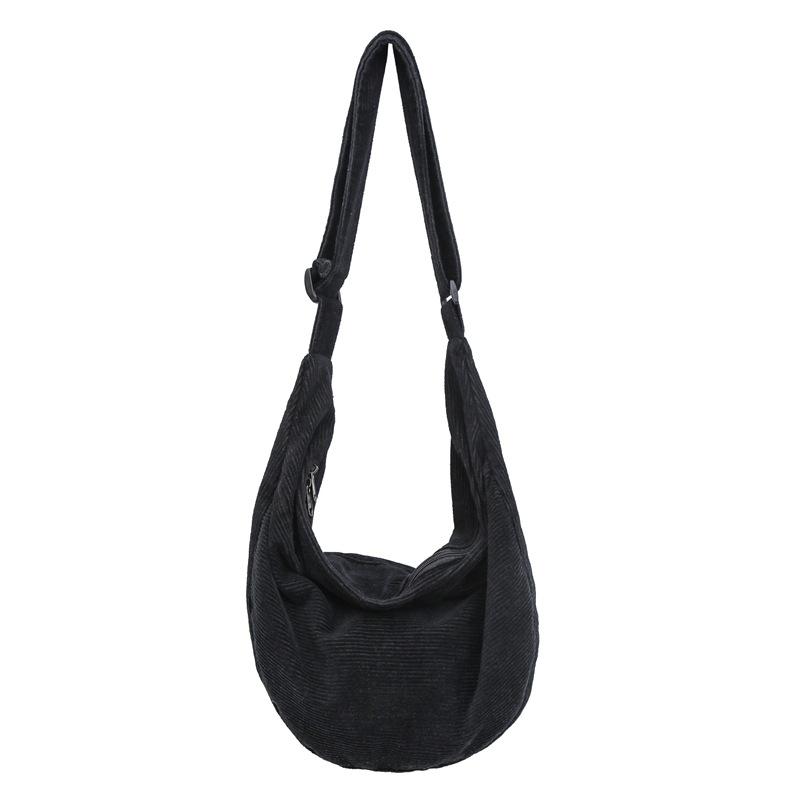 Leichte Cordtasche für Damen, einfarbig, Umhängetasche für Herren, Reise-Umhängetasche