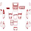 For Seat Leon MK3 2013-2020 Carbon Fiber Central Navigation Radio CD AC Door Gear Shift Panel Trim Set Car Accessories Sticker