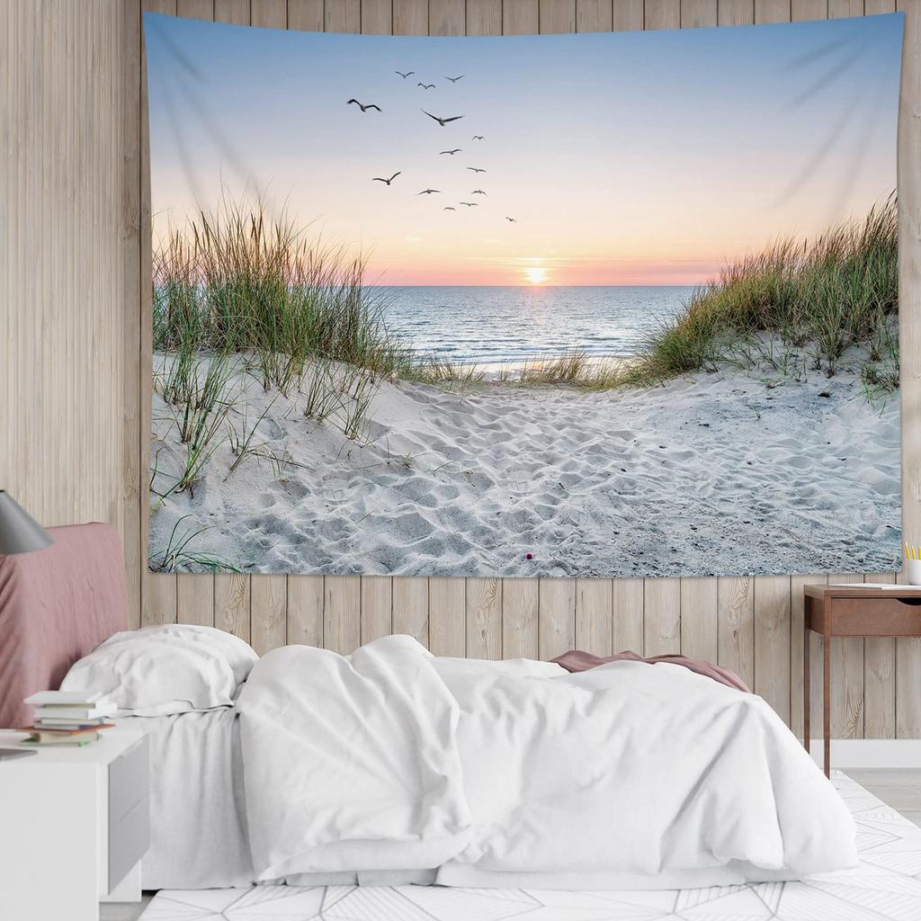 Blue Ocean Sea Turtle Tapestry Coastal Under the Sea Tropical Fish Coral Wall Tapestry for Bedroom Underwater World Sea Life