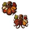 Wooden Serving Tray Large Octopus Shape Bread Fruit Platter Charcuterie Board Cheese Platter Food Dish for Kitchen