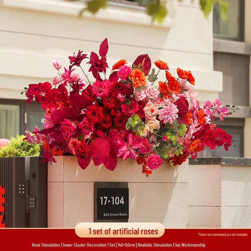 2025 Courtyard Wedding Decor Set: Rustic Entrance Drapes & Room Arrangement