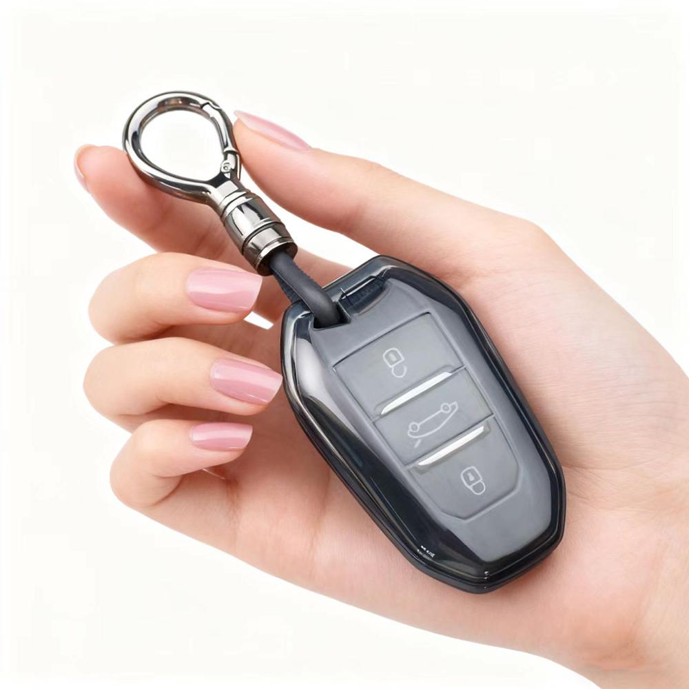 Transparent Car Key Case Cover for Peugeot 2008 3008 4008 5008 308 408 508 Citroen C1 C2 C4 C6 C3-XR Picasso Grand DS3 DS5