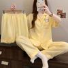 Leopard Print Women's Summer Short-Sleeve Cotton Pajama Set