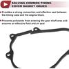 1 Pcs Car Engine Timing Cover Gasket Set for Subaru 2.2L 2.5L Chain Case Cover Gasket No.13594AA052/13594AA051 Black Rubber