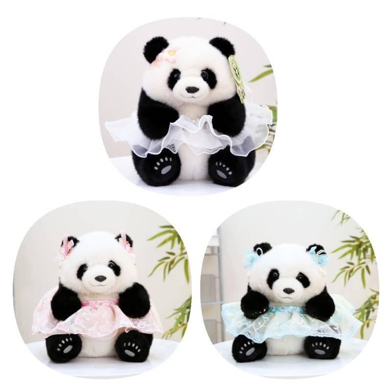 Adorable Plush Princess Panda Toy Ultra Soft Stuffed Animal Ideal Gift For Girlfriend