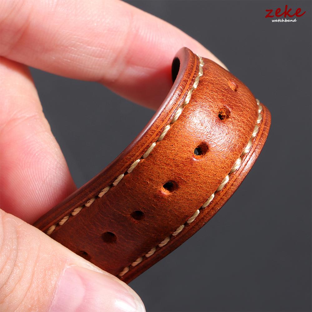 18mm 19mm 20mm 21mm 22mm for Omega Vintage Oil Wax Leather Watch Strap Brown Pin Buckle Head Layer Cowhide Watchband Accessories