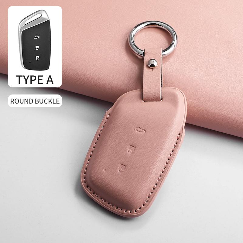 

Pu Leather Car Smart Remote Key Cover Accessories For Baojun Valli Rm5 Rs3 Rs5 Rc6 Rc5 Key Shell Anti-Scratch Cover Decorative