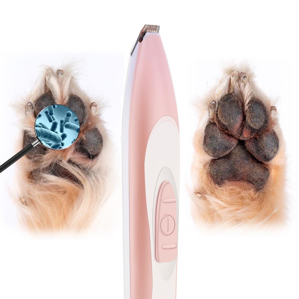 Pet Dog Electric Groomer Trimmer with LED Grooming Lamp Pet Cat Dog Face Foot Ear Hip Hair Paw Shaver USB Charging