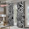 2Pc,  Window Curtains Black And White Stripe Blackout  Polyester Party Decorations Perfect For Holiday Parties