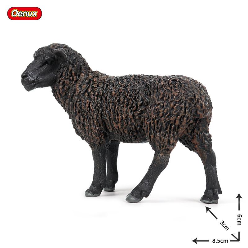 Oenux Farm Animals Simulation Cute Model Action Figure Alpaca Cow Horse Figurines Sheep Goat Miniature Educational Toy For Kid