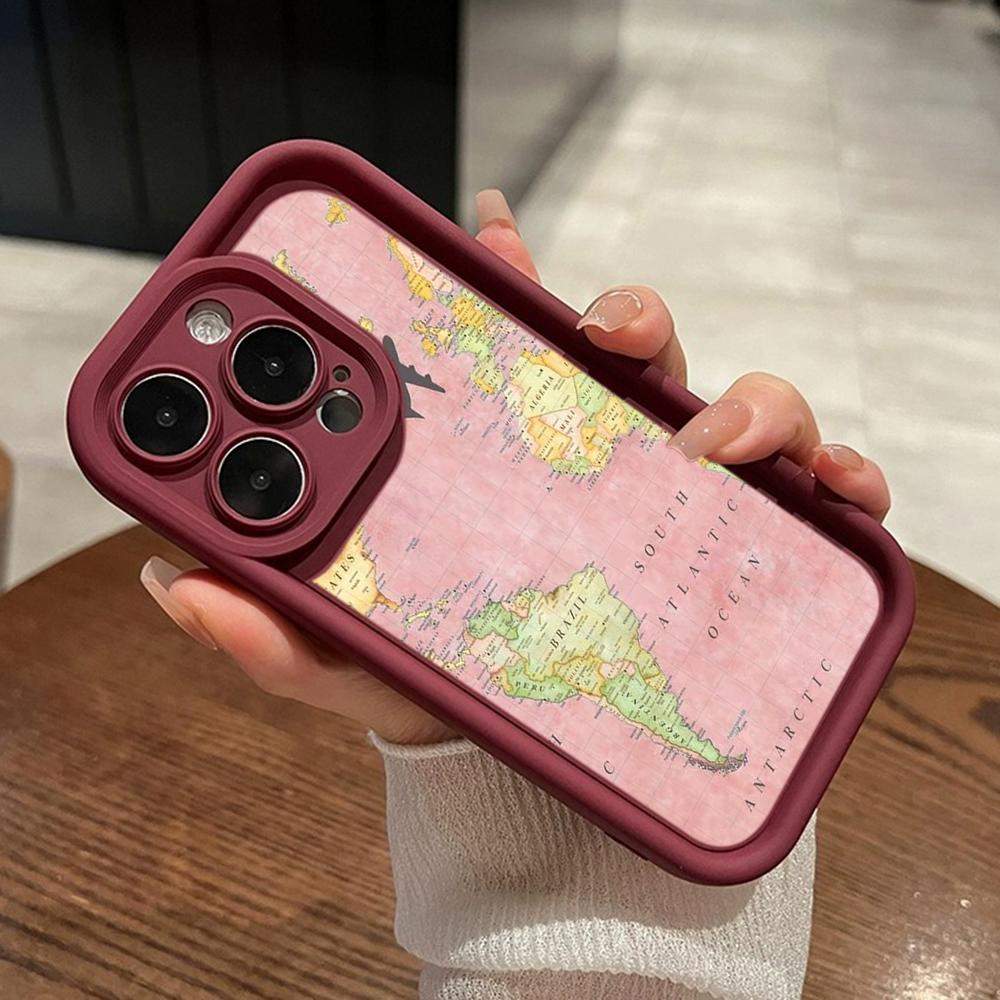 LZ24 Map airplane trajectory art Silicone Phone Case for Xiaomi 11 Lite 5G 14T Redmi 14C 13C A3 Note 12 11 9 10 13 Pro Plus Shockproof Back Cover