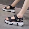 Summer sandals women's summer new rainbow bottom student casual sandals Velcro thick bottom transport