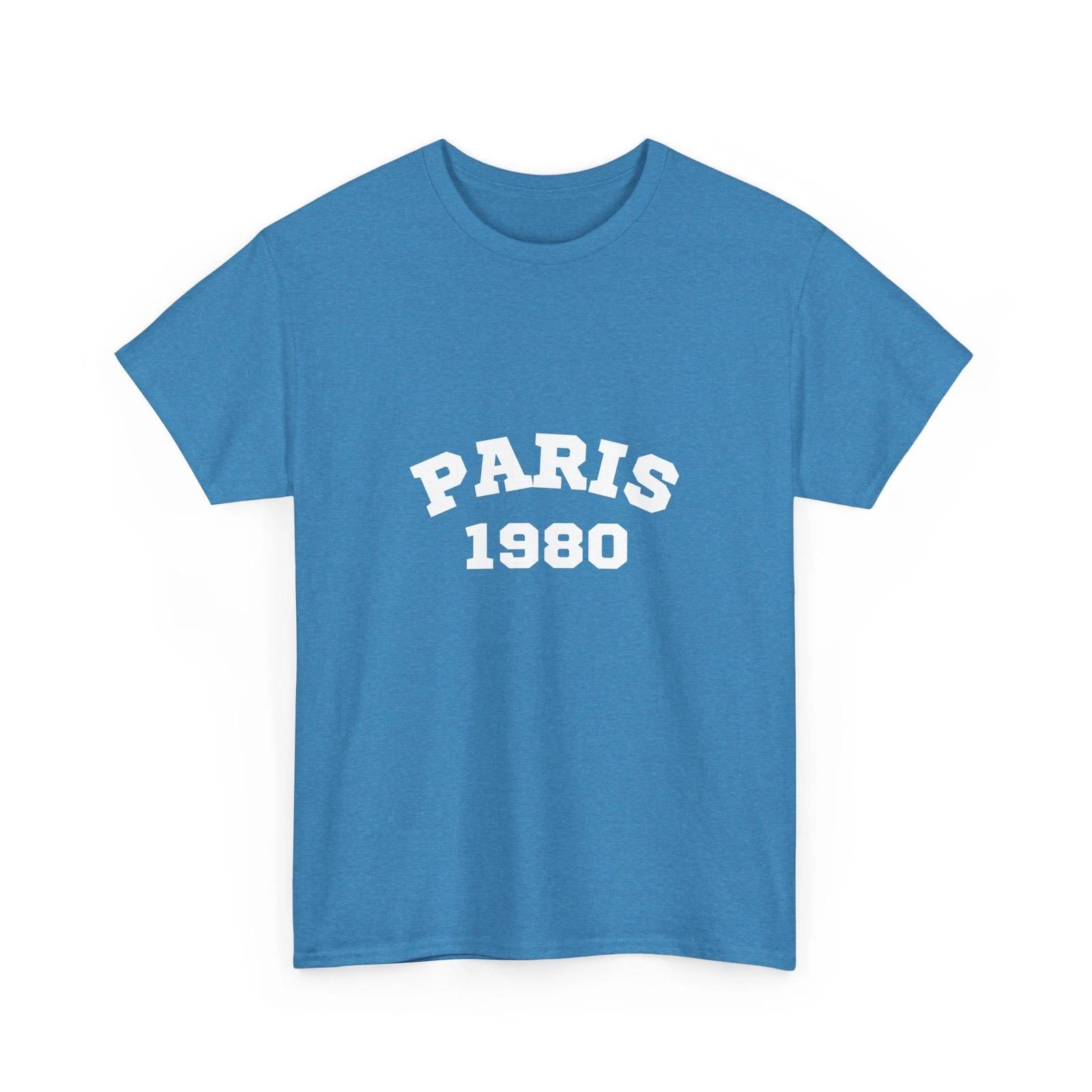 Paris 1980 T-Shirt Vintage Collegiate Paris Tee S