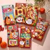 6pcs 2026 Horse Year Lucky Money Envelopes Cartoon Red Pocket Money Bag Wedding Party