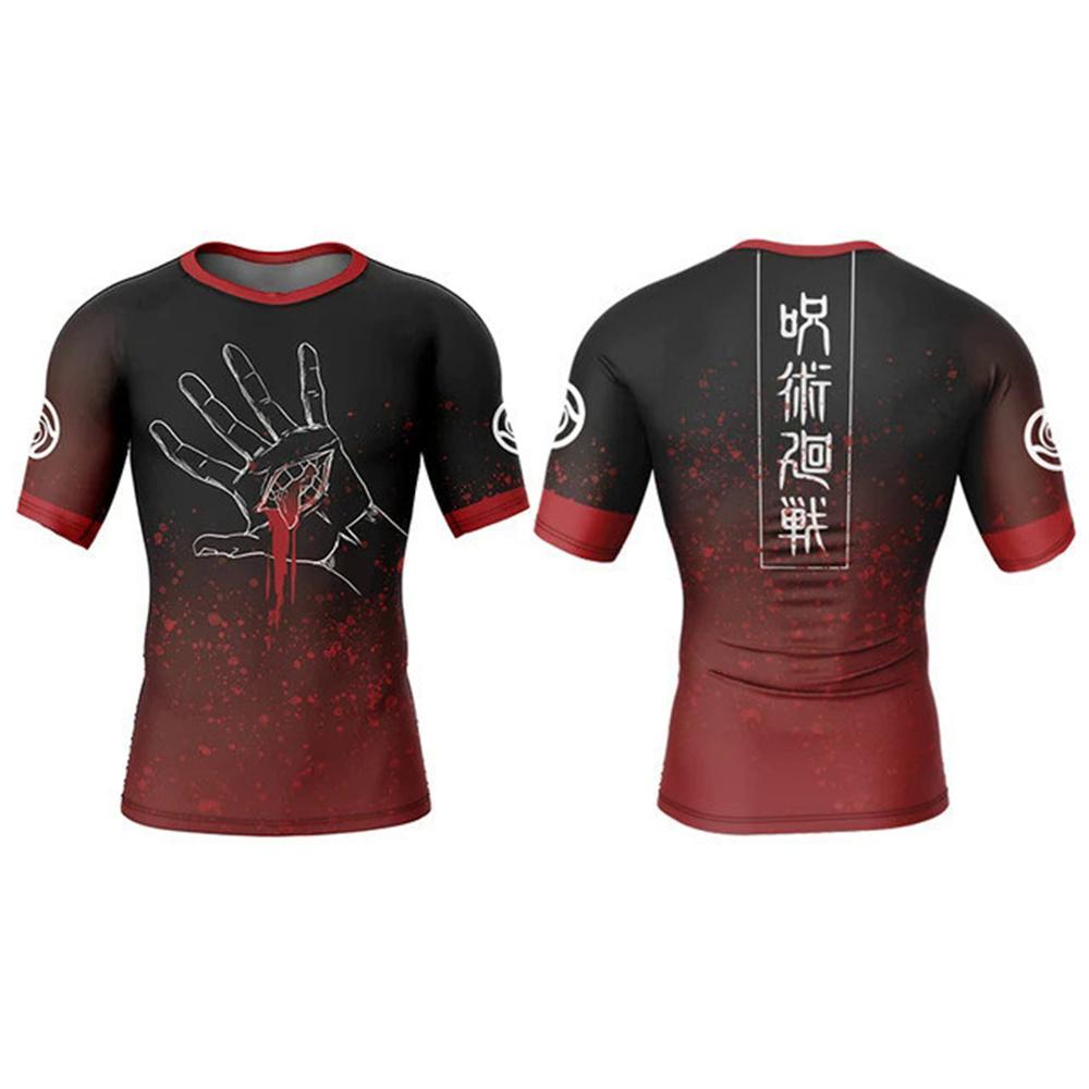 Anime Jujutsu Kaisen 3D Print Compression Shirts for Men Gym Workout Fitness Undershirt Athletic Quick Dry T-Shirt Tees Tops