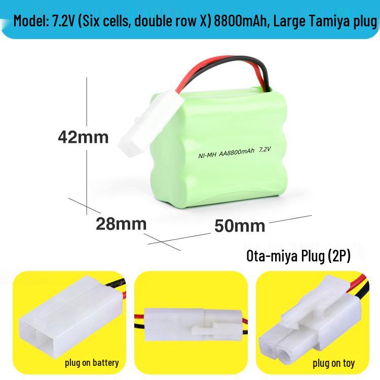 Ni-MH AA Rechargeable Battery Pack for Remote Control Cars: 3.6V To 12V