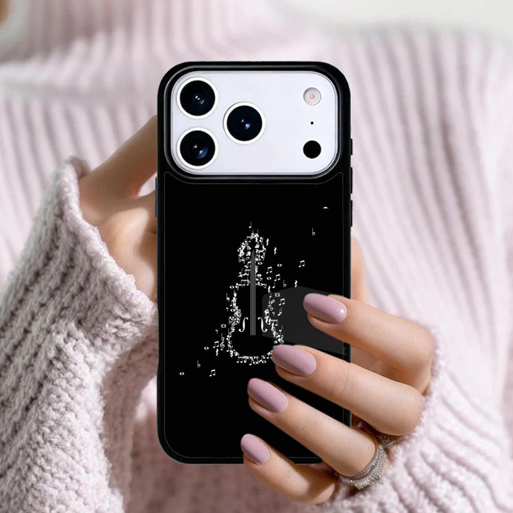 Musical Notes Violin Classical Phone Case For Apple iPhone 17 Air 16E 15 14 Plus 13 12 11 Pro Max Mini Funda Cover