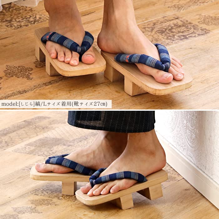 Paulownia Made in Plain Mikamo Koma Saaya Shape [Takeharu] Men's Geta, Two-Toothed Geta, Japan, Wood, Geta, Geta, 3L, Inden,